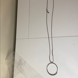 Silver hoop necklace